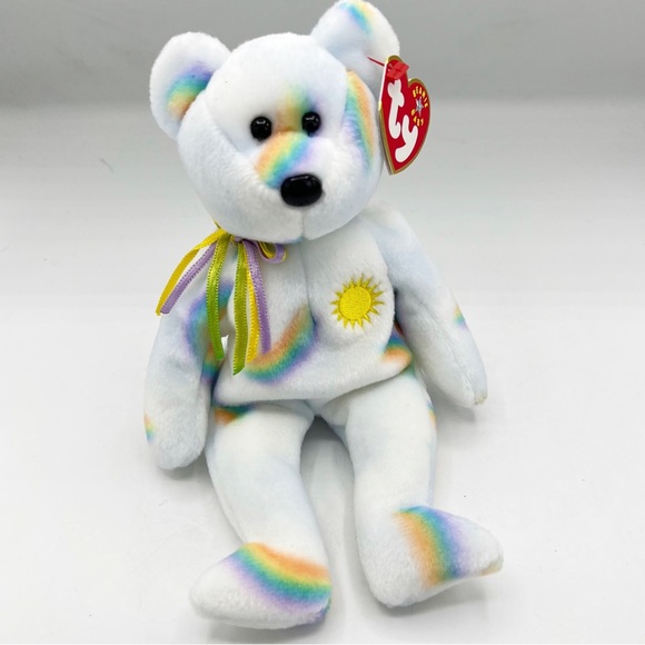 Ty Other - Vintage 2000 Ty Cheery the Rainbow Sun Bear, Beanie Babies Collection Plush Bear